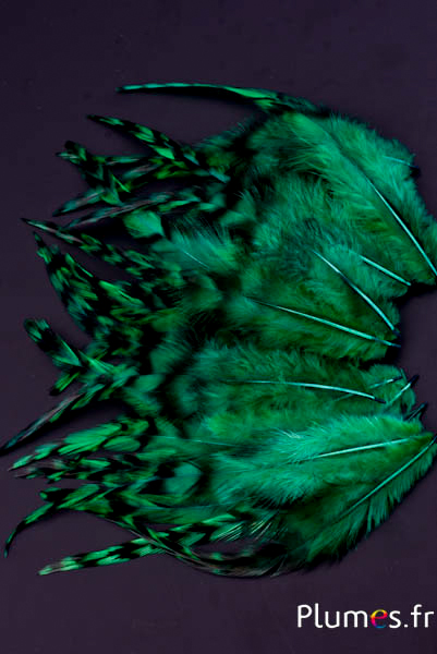 Coq chinchilla - 9-13 cm - émeraude